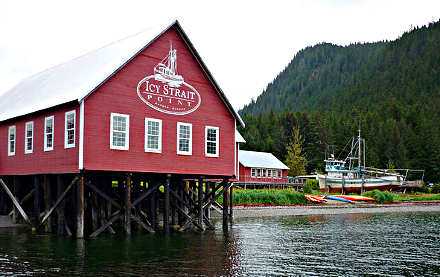 Icy Strait Point waterfront; credit: Wikimedia Creative Commons license