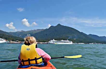 Alaska cruise kayaking excursion