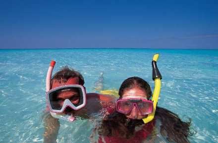 Bahamas water in February may be too cool for snorkeling. © Bahamas Tourist Office