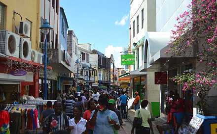 Bridgetown Barbados pedestrian mall