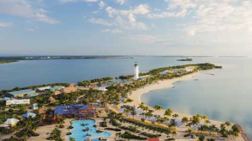 Harvest Caye aerial view