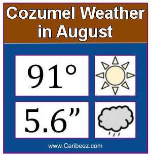 Cozumel weather in August