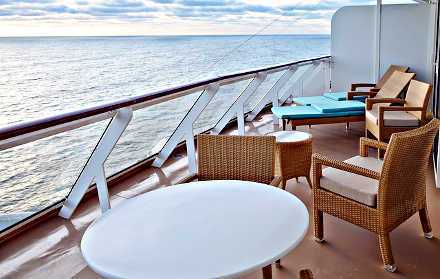 Cruise ship balcony