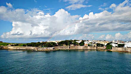 View of Old San Juan from a cruise ship.