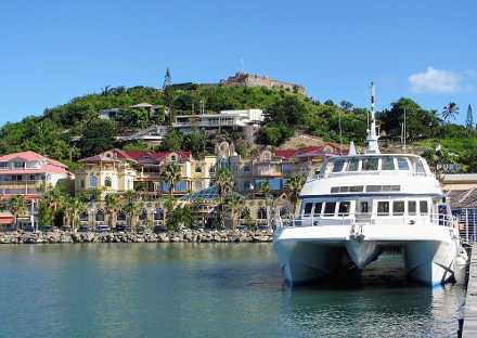 Fort St. Louis overlooks the Marigot harbor.